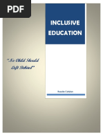 Inclusive Education: "No Child Should Left Behind"