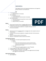 Fertilisation Implantation Notes