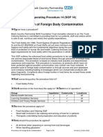 Food Safety - SOP 14 - Prevention of Foreign Body Contamination