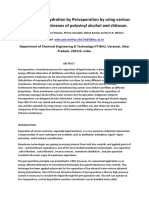 Pervaporation of Isopropylalcohol