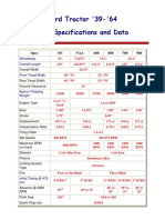 1939-1964 Ford Tractor Specifications & Data