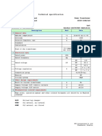 Tech. Specifications On Power Transformer