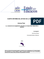 La Evolucion de La Legislación Educativa en Costa Rica, Arce Gomez Celin.