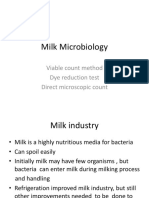 Milk Microbiology: Viable Count Method Dye Reduction Test Direct Microscopic Count