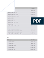 Price List 2013