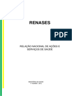 Relação Nacional de Ações e Serviços de Saúde Renases 2012