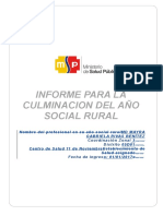 Modelo de Informe Culminación Año Rural Aprobación Snpss Mayra Rivas