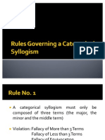 Rules Governing A Categorical Syllogism