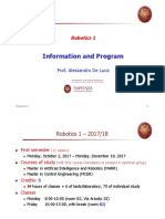 Information and Program: Robotics 1