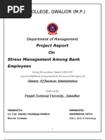 Project On Stress Management