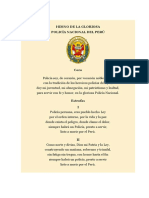 Letra - Himno de La Gloriosa PNP