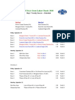 Schedule - Great Lakes Classic 2010-11 - BVS