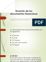 Clasificación de Los Documentos Financieros