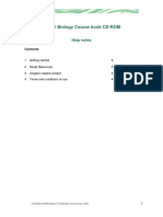 IGCSE Biology Course Book CD-ROM: Help Notes