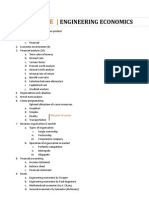 Engineering Economics Course Outline