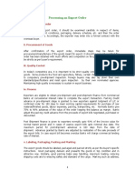 Processing An Export Order: I. Confirmation of Order