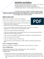 Molding Material: Refractory Sands