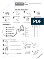 Tiger: Reinforcement Worksheet 1