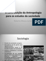 A Contribuição Da Antropologia Nos Estudos Da Sociedade