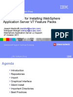 WSTE 10272011 BestPracticesInstallingWASV7FeaturePacks