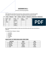 Assignment Parts of Speech