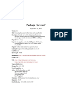 Forecast Tool For R