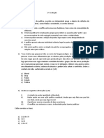 1 Avaliaçao - Teoria Política - Alunos Regime Especial