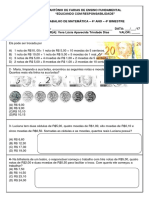 2 Avaliação de Matemática - 4º Ano - 4º Bimestre