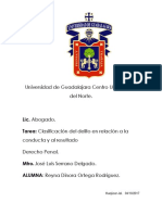 Clasificación Del Delito en Relación A La Conducta y Al Resultado