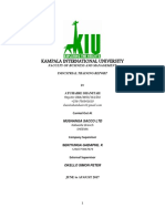 Kampala International University: Faculty of Business and Management Industrial Training Report