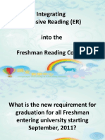 Integrating Extensive Reading (ER) Into The Freshman Reading Course