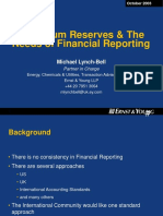 Petroleum Reserves & The Needs of Financial Reporting: Michael Lynch-Bell