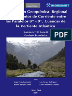 Prospección Geoquímica Regional de Sedimentos de Corriente Entre Los Paralelos 8º - 9º, Cuencas de La Vertiente Atlántica, 2011 PDF