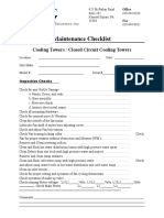 Cooling Tower PM Sheet