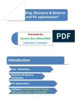 Geomodelling, Resource & Reserve Estimation and Pit Optimization