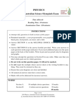 Physics: 2014 Australian Science Olympiads Exam