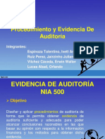 Procedimiento y Evidencia de Auditoria