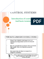 Introduction of Control Systems and Basic Terminology