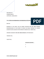 Authorisation Letter Format For Bank