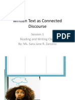 Text As Connected Discourse