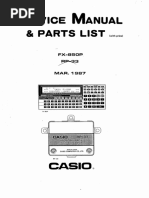 Casio FX-850P Service Manual PDF