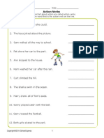 Action Verbs Quiz Grade 3 PDF