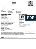 15 Aug 1988 Male SC No: Communication Address GATE Exam Details