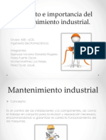 Concepto e Importancia Del Mantenimiento Industrial