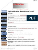 Alchemical and Archaic Chemistry Terms: Part I (A-K)