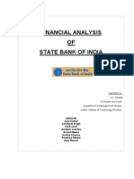 Financial Analysis OF State Bank of India