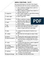 List 8 - Matter and Heat Energy