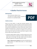 Trabalho Final de Microsoft Access