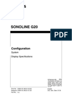 Sonoline G20: System Display Specifications