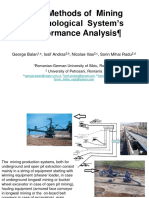 New Methods of Mining Technological System's Performance Analysis